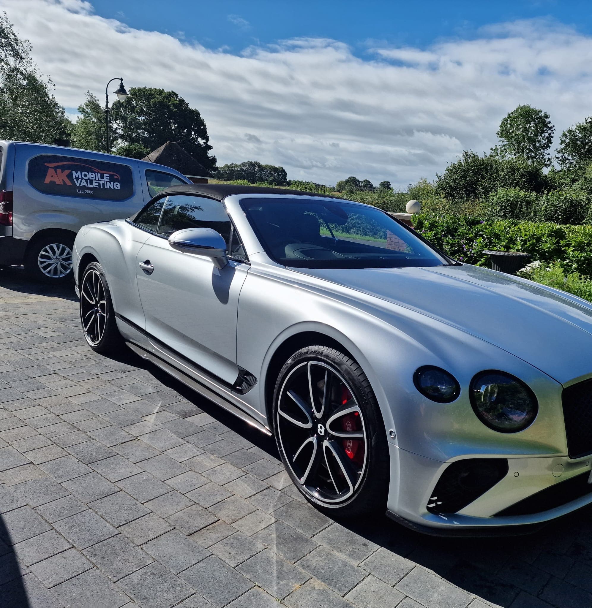 Prestige Bentley vehicle following a full valet from AK Mobile Valeting